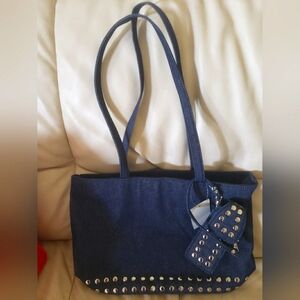 Denium Purse with Case Holder